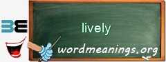 WordMeaning blackboard for lively